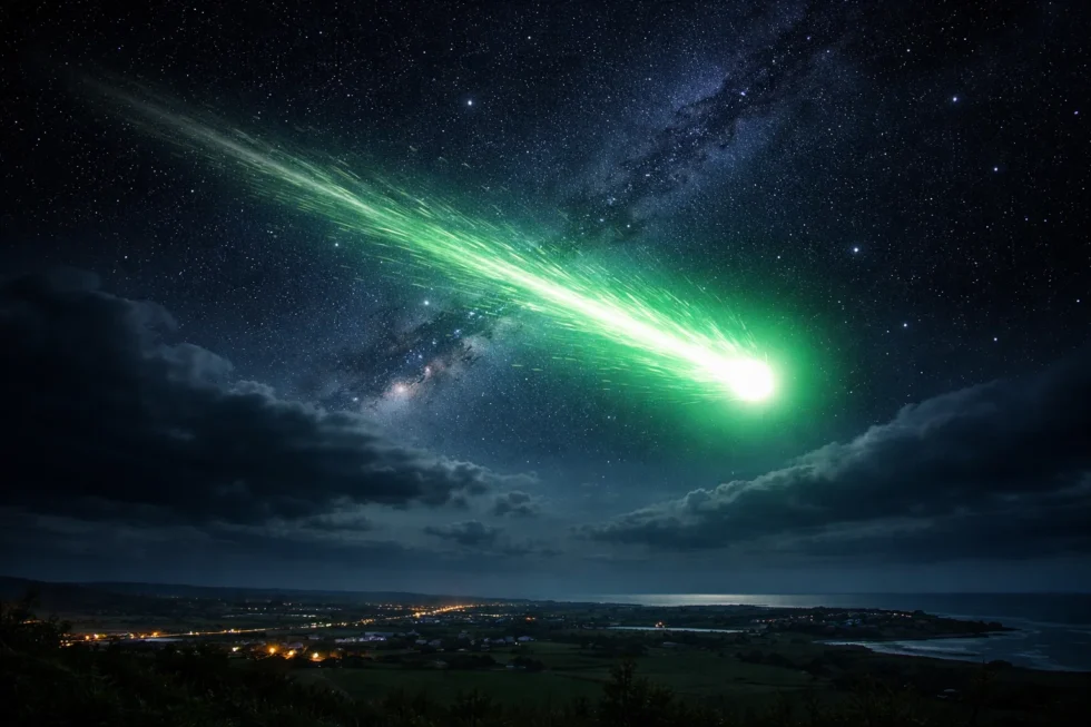 Green fireballs lit up UK skies as bright meteors streaked from Corby to Lindisfarne, with over 200 reports. Experts confirm high-speed space debris and explain the rare green glow.