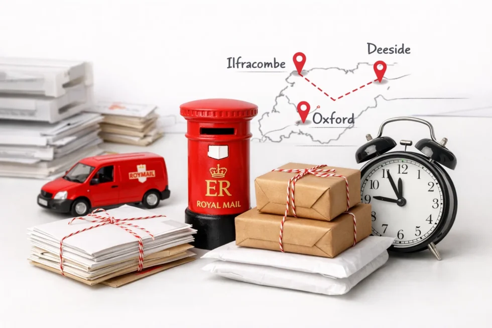 Royal Mail delays UK affect postcodes on 17 April 2026 as delivery offices in Oxford, Ilfracombe and Deeside face staff shortages, causing parcel and letter delivery disruption today.