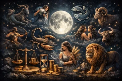 horoscope today 19 april uk shows capricorn moon testing discipline, money and control under stable geomagnetic conditions as all zodiac signs face structure, responsibility and long-term outcomes