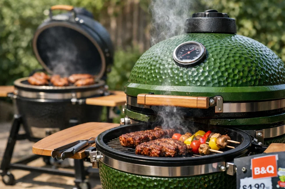 Lidl medium ceramic egg grill launches for Lidl Plus members at £249, undercutting B&Q BBQ by £250 with ceramic shell, thermometer and 4-in-1 cooking versatility in UK garden market UK retail deal UK