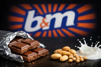 B&M Home Bargains chocolate recall issued 20 April 2026 at 11:08 over missing allergen labels. Milk, peanuts and soya undeclared in English, posing serious allergy risk to UK shoppers.