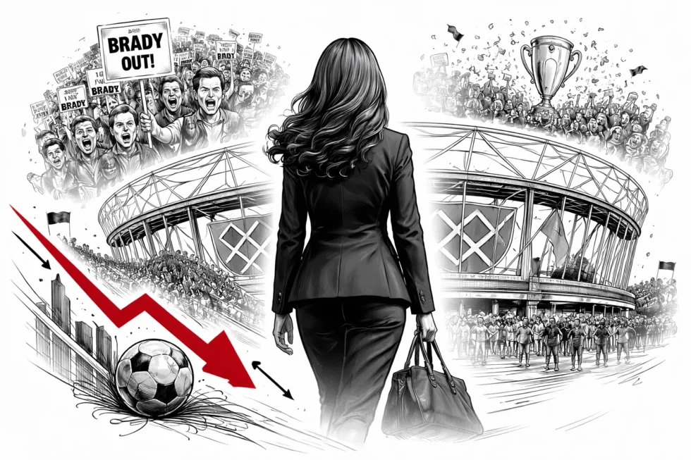 Karren Brady steps down as West Ham vice-chair after 16 years amid relegation pressure, ending tenure marked by London Stadium move, fan criticism and European success