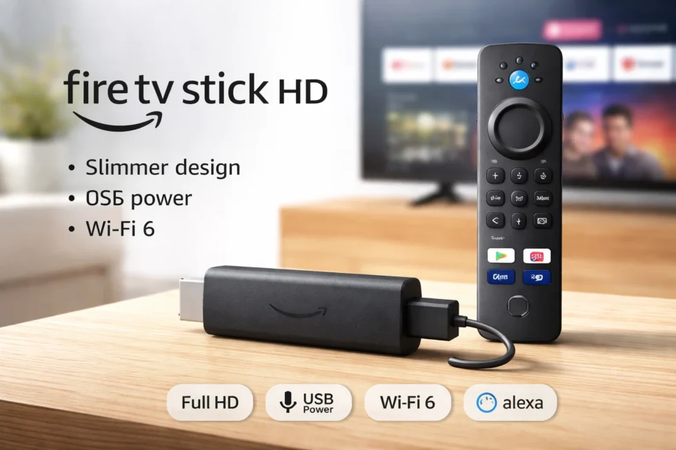 Amazon vega os fire tv is back in focus as Amazon launches Fire TV Stick HD with slimmer design, USB power, Wi-Fi 6, faster performance and Alexa+ in select markets from April 2026

