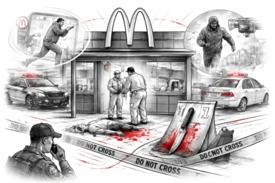 McDonald&rsquo;s Fredericksburg stabbing: police search for suspect after co-worker attack on April 19, victim survives as investigation continues and weapon recovered