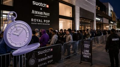 Swatch x Audemars Piguet Royal Pop drives overnight queues in Los Angeles as collectors and resellers target limited pocket watches. Prices, demand, resale and strategy explained.