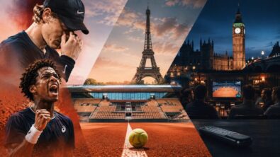 Roland Garros 2026 shocks Paris after Jannik Sinner&rsquo;s exit as Moise Kouame breaks through. Full 28-29 May schedule, London bar screenings, UK TV coverage and British player guide.