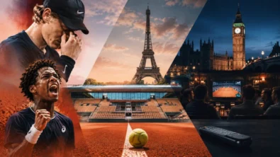 Roland Garros 2026 shocks Paris after Jannik Sinner&rsquo;s exit as Moise Kouame breaks through. Full 28-29 May schedule, London bar screenings, UK TV coverage and British player guide.