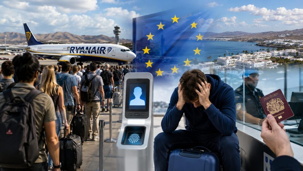 Ryanair Lanzarote passport issue on 4 May 2026 left dozens stranded as EES passport control failure delayed flights to Edinburgh and beyond, exposing EU border system risks.