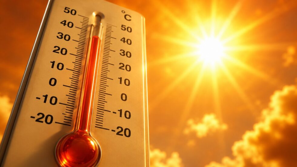 Heatwave conditions reached in parts of England as Heathrow records 32.1C, eight regions meet Met Office criteria, amber heat alerts remain active and temperatures could climb to 34C.