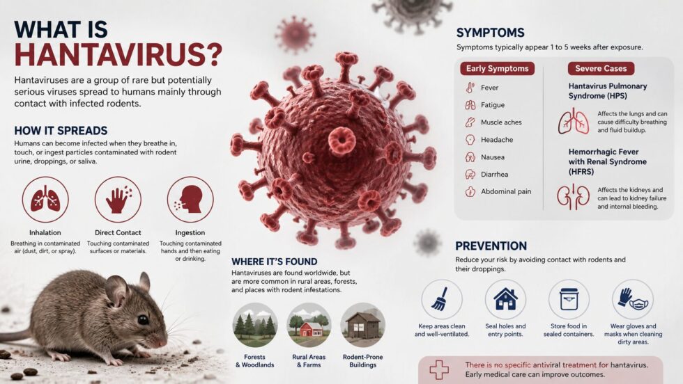 Hantavirus outbreak on MV Hondius cruise ship leaves three dead, one British tourist in ICU and several suspected cases as WHO investigates rare infection at sea.