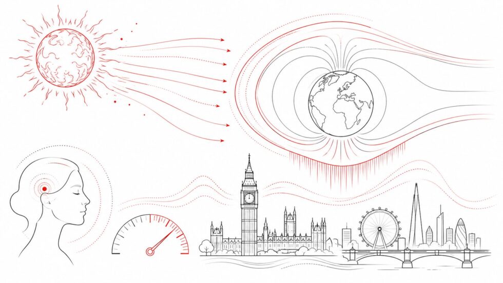 Solar storm on 26 June 2026: The WP Times explains the real forecast — Kp-index, health effects, whether London will see the aurora, and practical tips for weather-sensitive people. Calm, fact-based.