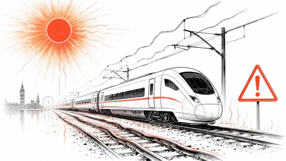 Extreme high temperature warning disrupts UK trains from 23 to 26 June as Network Rail, Northern, LNER, GWR, c2c and EMR cut services, impose speed limits and urge passengers to check train times.