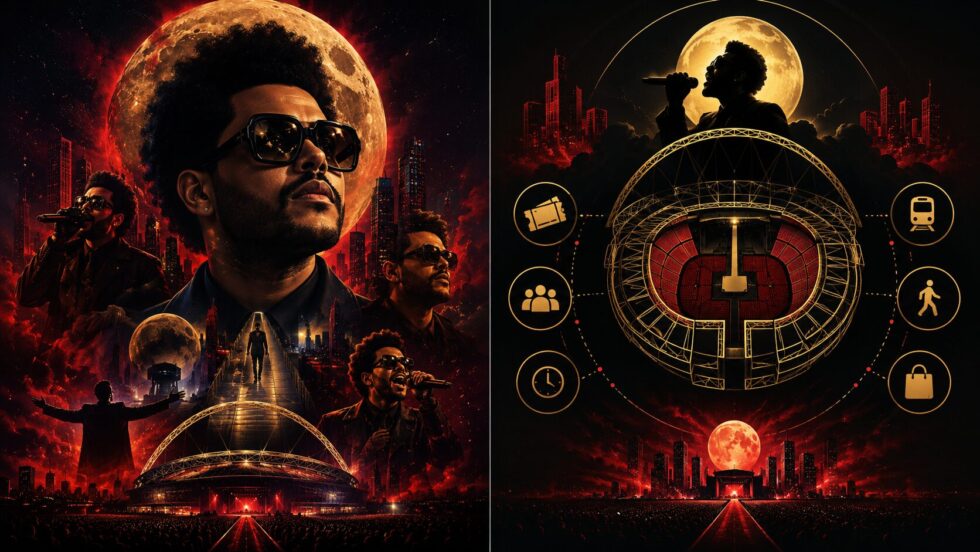 The Weeknd at Wembley 2026: all five August dates (14–19), ticket prices from £60.25, Playboi Carti support, stage times, Wembley travel and what to expect from After Hours Til Dawn.
