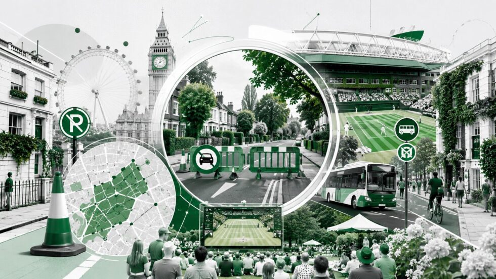 Wimbledon 2026 road closures run 29 June–12 July, daily 8.30am–11.30pm. Full list of shut SW19 streets near Church Road, parking rules, bus 493 diversion, travel tips and free big-screen viewing.