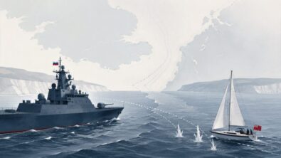 Russian navy British yacht confrontation in the English Channel: Admiral Grigorovich warning shots, UK yacht Bright Future, Royal Navy response and why the incident matters.