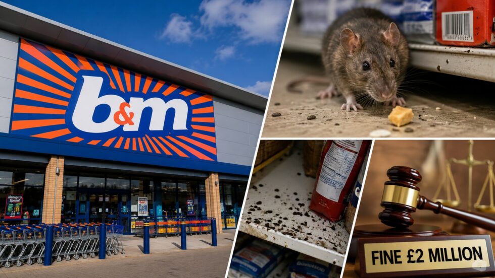 B&M fined £2m after inspectors found mouse infestations, gnawed food, contaminated shelves and droppings near children’s toys at three Birmingham stores. Here is what happened and B&M’s response.