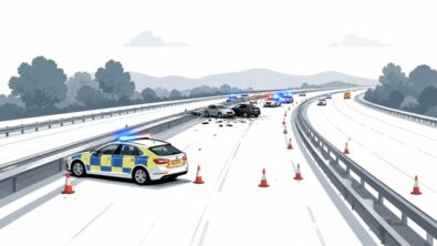 The eastbound M62 is closed near Rochdale after a serious two-car crash, shut since 12.17am on Sunday 12 July 2026 between J20 and J22 while police investigate. Diversion via A6193, A640, A672.