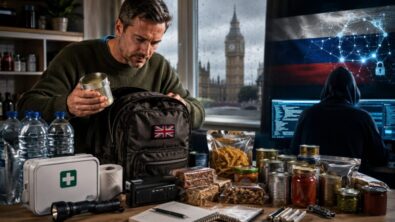 Stockpile food guidance will form part of a UK resilience campaign covering Russian cyber attack risks, power and water outages, emergency supplies, new national threats and a 2027 defence exercise..