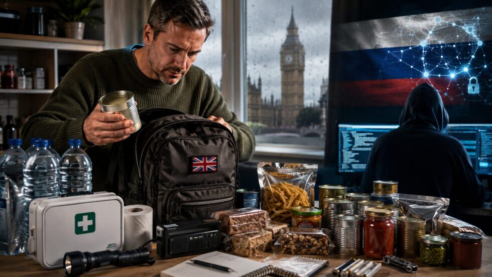 Stockpile food guidance will form part of a UK resilience campaign covering Russian cyber attack risks, power and water outages, emergency supplies, new national threats and a 2027 defence exercise..