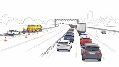 M25 traffic chaos in Essex: left a teenage driver stranded for eight hours after a crash, oil spill and heat-delayed resurfacing shut the motorway near Lakeside, prompting a National Highways review.