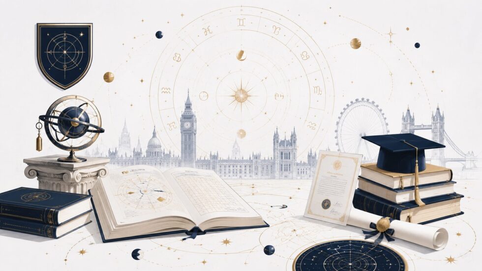From the London School of Astrology to the Faculty founded in 1948 — where and how to study astrology in London, real fees, certificates and earnings.