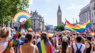 London Pride 2026 filled central London with parade crowds, Madonna rumours, MNEK on the Trafalgar Square stage, LGBTQ+ activism, route details, safety advice and political pressure.