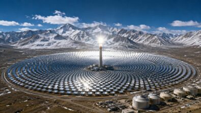 China completes the world's highest solar thermal power plant in Tibet: 15,927 mirrors at 4,650 metres, a 185-metre tower and molten salt storage for round-the-clock power. Launch in October.