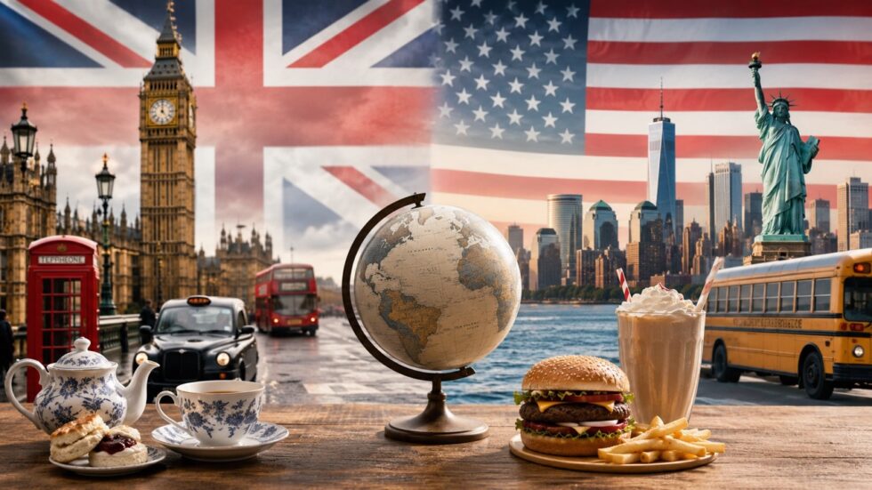 British vs American English explained: the 5 differences everyone should know, from spelling and vocabulary to grammar and punctuation. With tables, examples and a quiz. Which one are you using?