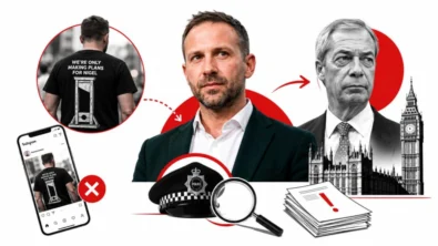 Zack Polanski faces police enquiries after sharing a guillotine T-shirt image referring to Nigel Farage. What Reform UK alleged, how the Greens responded and what happens next.