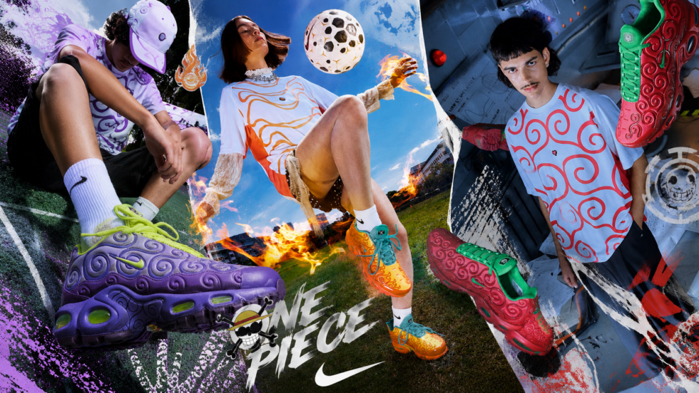 Nike Air Max One Piece brings three Devil Fruit-inspired Air Max Plus trainers, manga apparel and a UK retail drop. See designs, release dates, SNKRS details and London availability for September 2026.