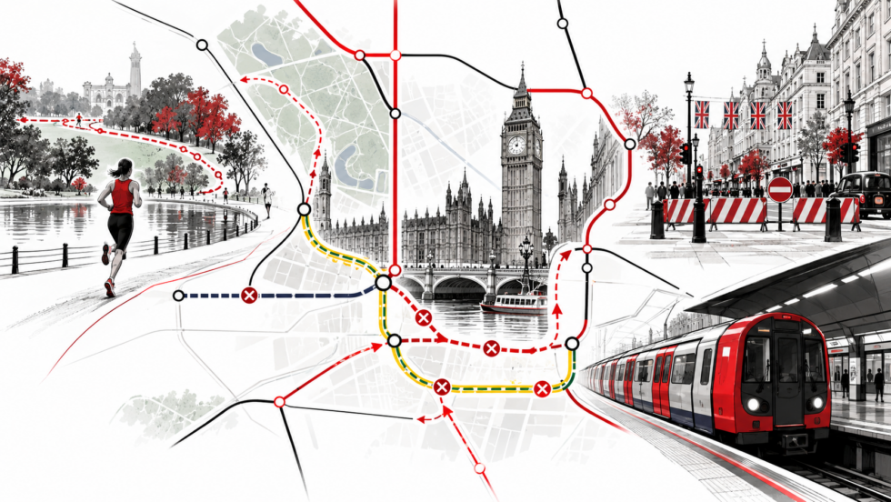 TfL closures October 2026: Piccadilly line shut on 31 Oct and 1 Nov, Circle and District closed through Westminster, Royal Parks Half on 11 Oct and the Oxford Street ban.