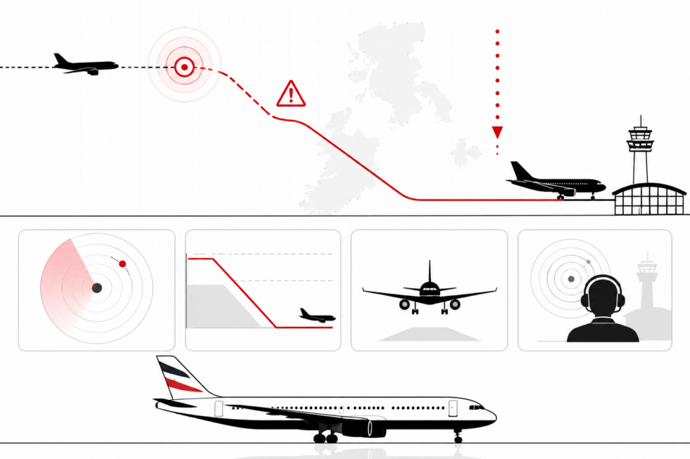 British Airways BA825 declared a 7700 emergency near Liverpool on 1 September 2026, descended to 8,000ft and landed safely at Heathrow after what BA called a minor technical issue during the flight.