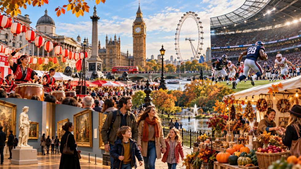 What to do in London on Sunday 4 October 2026? Discover concerts, Japan Matsuri, NFL London, family events, exhibitions, markets, free activities and the best things to see across the capital.